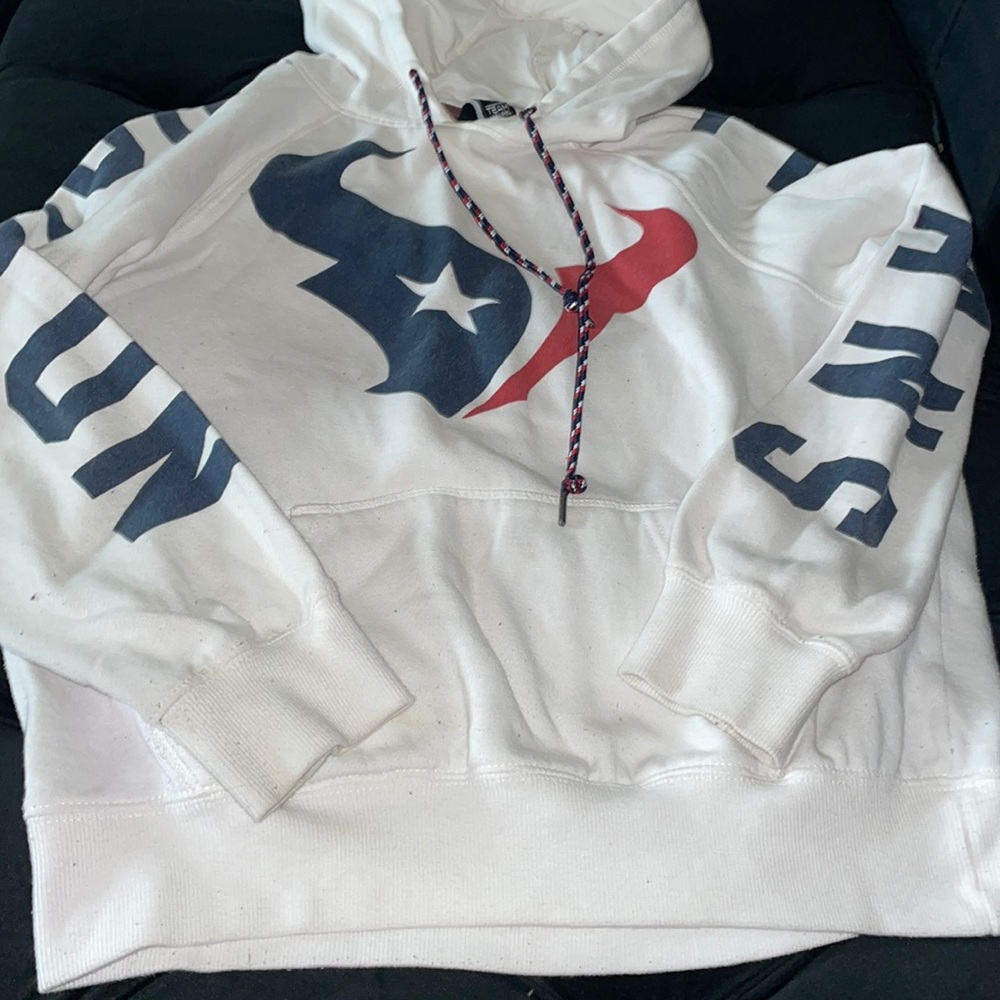 NFL HOUSTON TEXANS hoodie. size M. WHITE